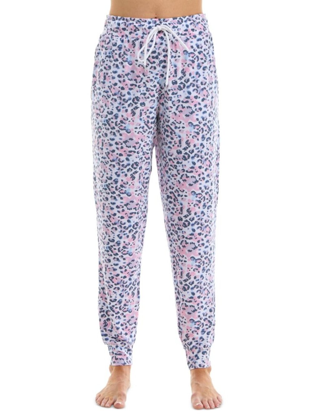 * 2021 Roudelain Women's Printed Jogger Pajama Pants - Carmine Leopard - Picture 8 of 8